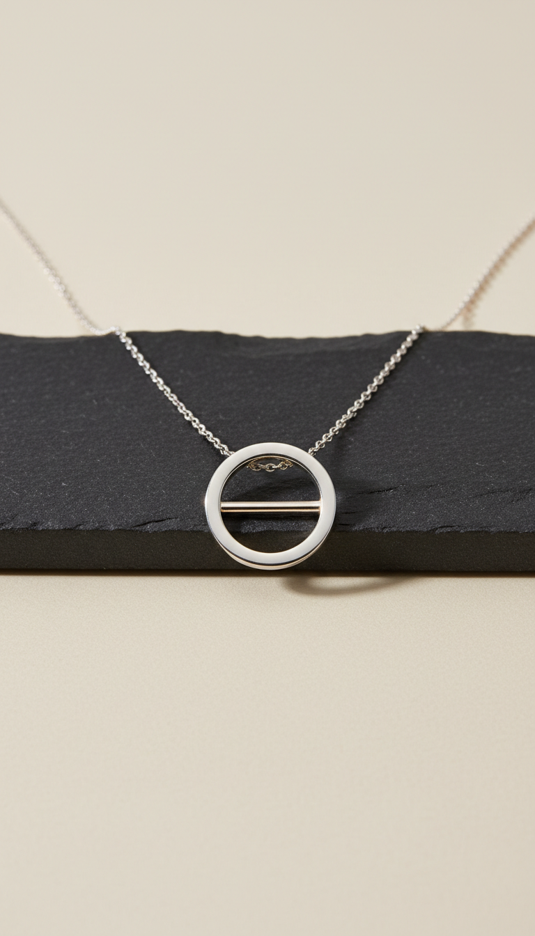 Minimalist Sterling Silver Pendant Necklace