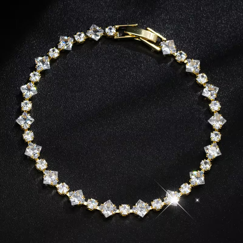 Geometric Zircon Bracelet