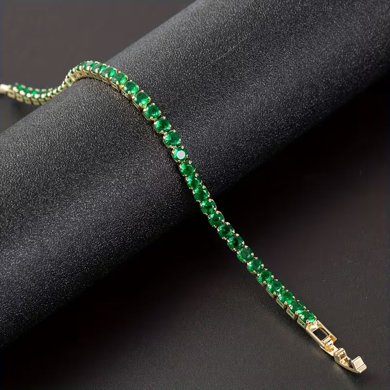 Luxury Gold Finish Zircon Bracelet for Women