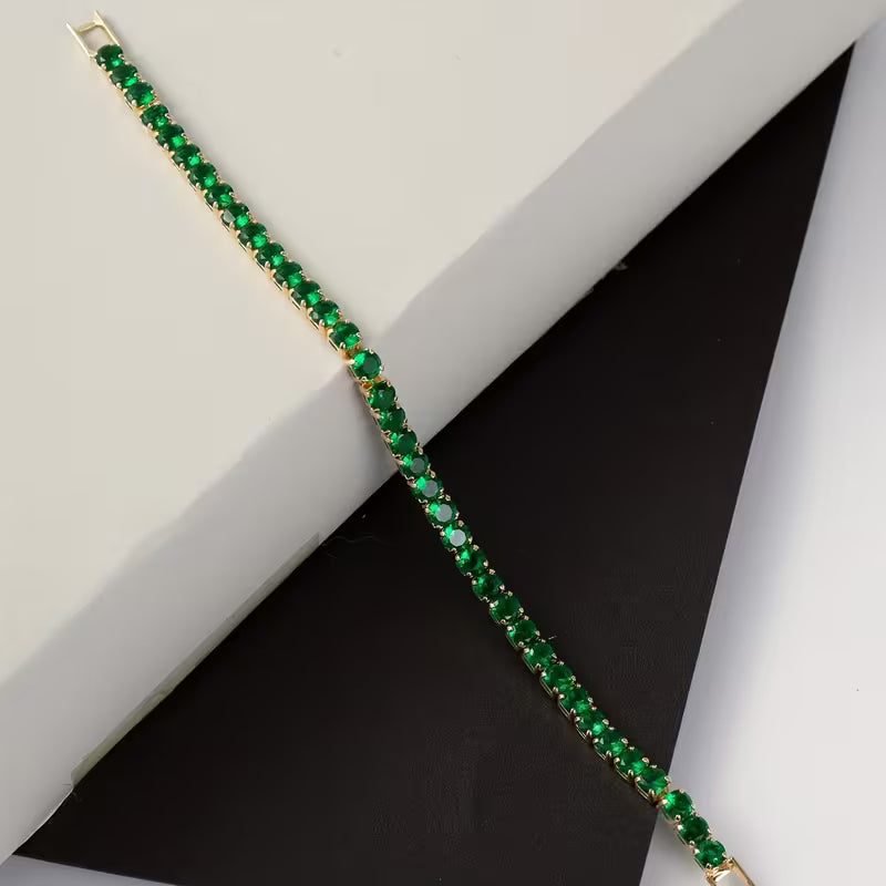 Luxury Gold Finish Zircon Bracelet for Women