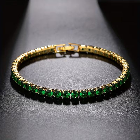 Luxury Gold Finish Zircon Bracelet for Women