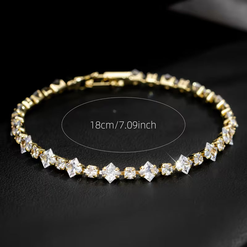 Geometric Zircon Bracelet