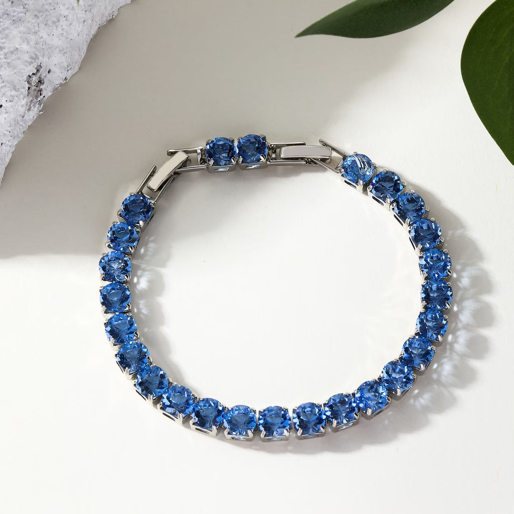 Elegant Blue Zircon Bracelet for Women