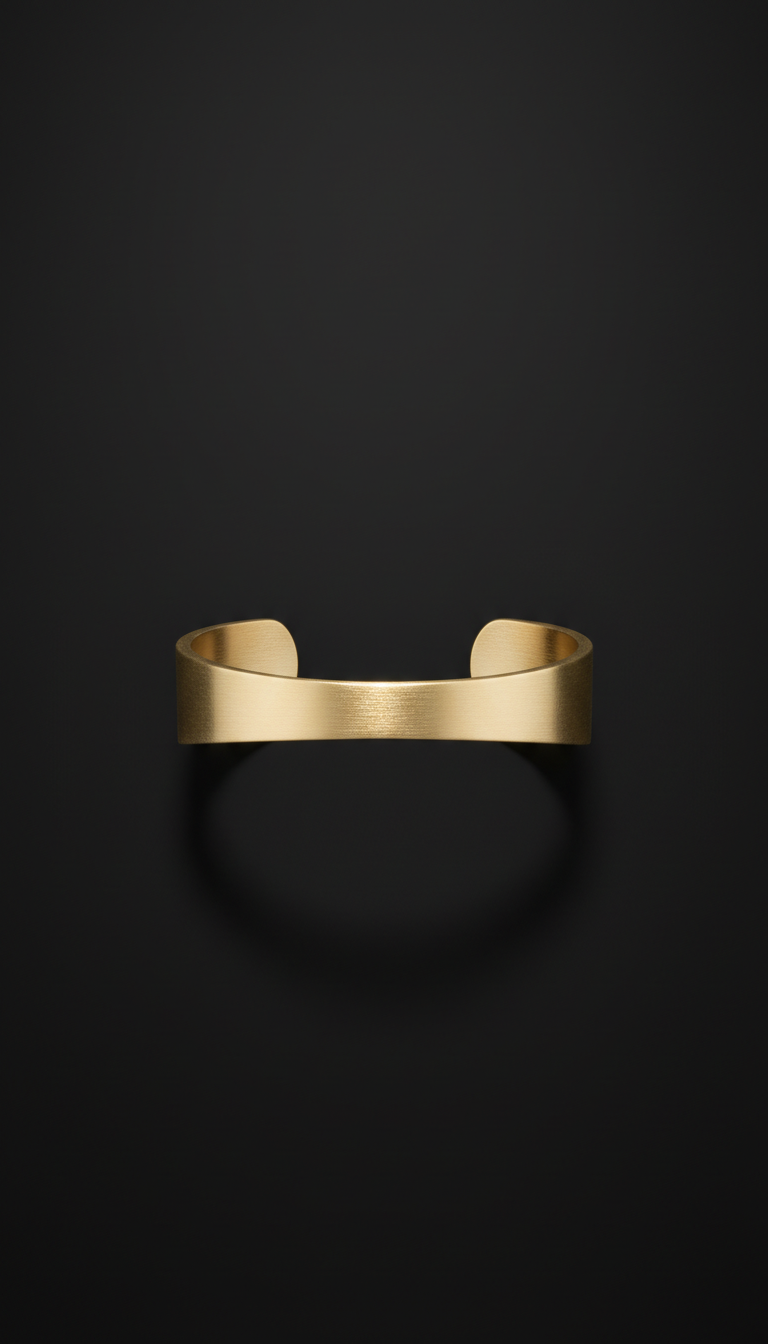Brushed Gold Architectural Cuff
