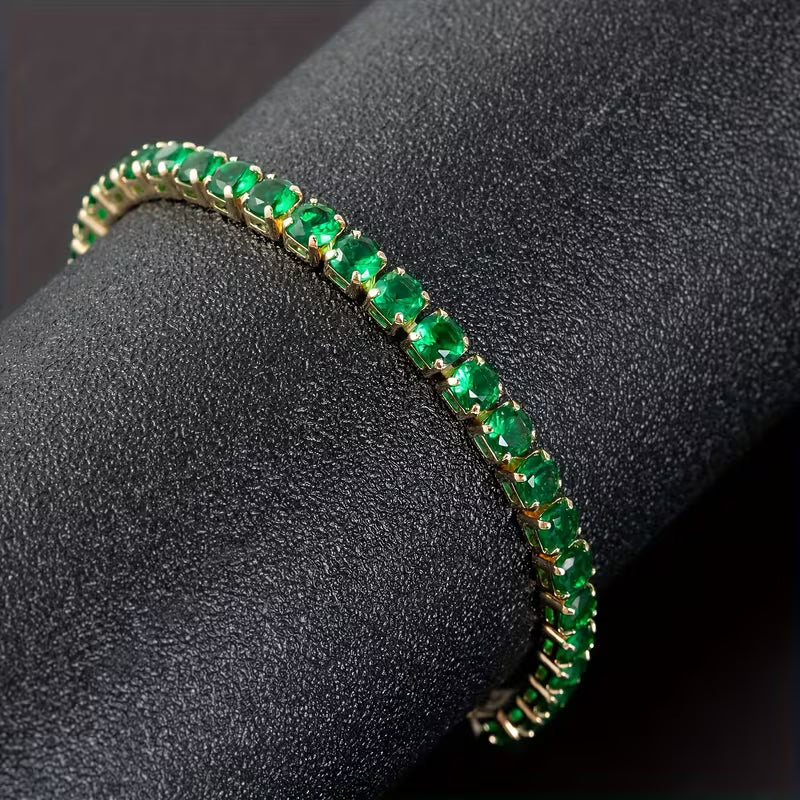 Luxury Gold Finish Zircon Bracelet for Women