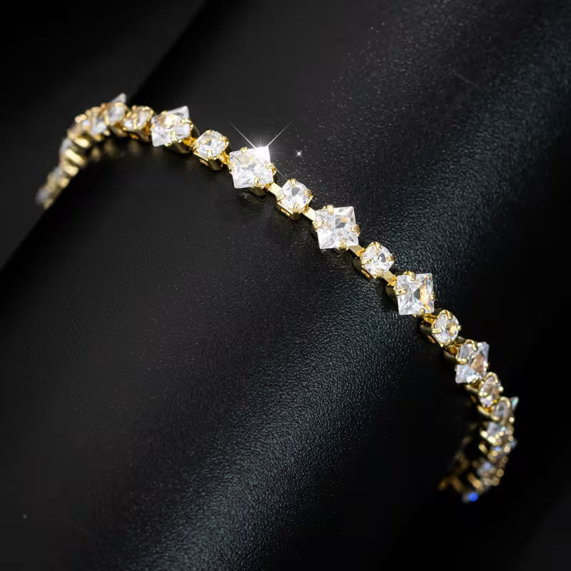 Geometric Zircon Bracelet