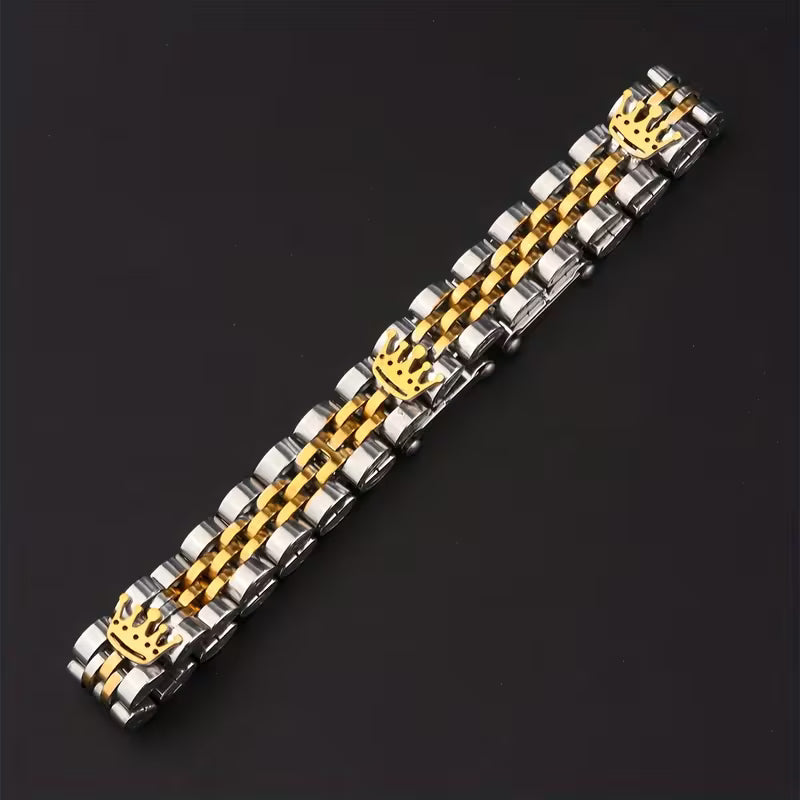 Luxury Men’s Stainless Steel Bracelet – Modern & Stylish