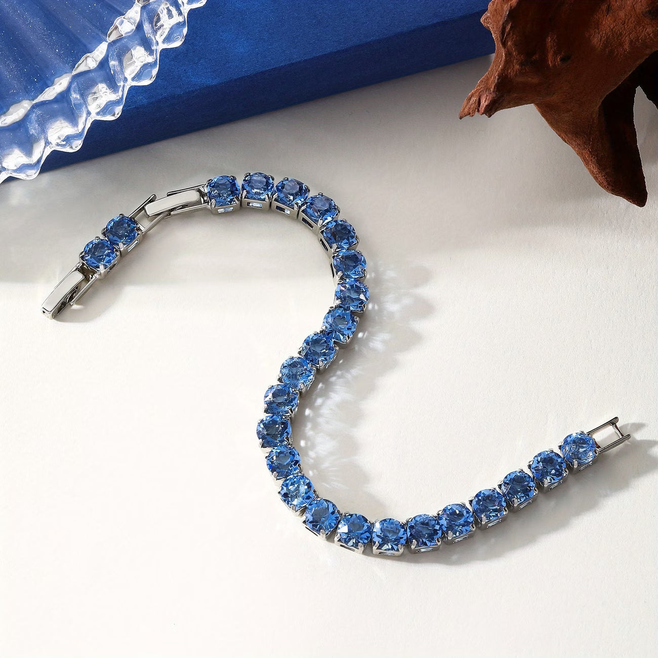 Elegant Blue Zircon Bracelet for Women