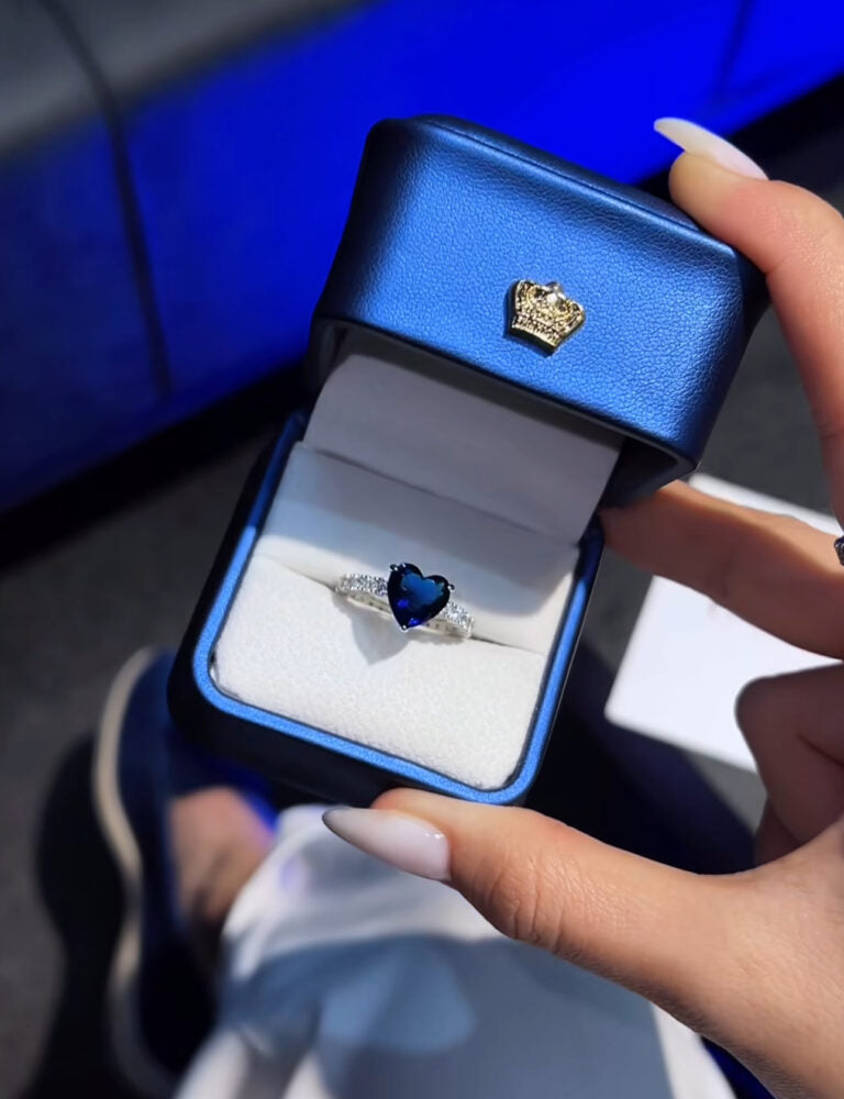 💙 Magical Heart Ring – Royal Blue + Free Home Delivery