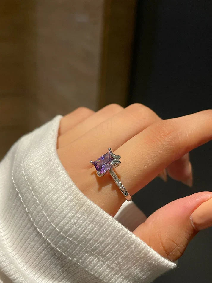 Butterfly on the Solitaire Ring – Purple | New Arrival 💜✨