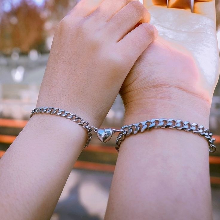 Couple Heart Chain Bracelet