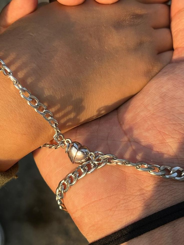 Couple Heart Chain Bracelet