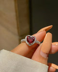 Adjustable Promise Heart Ring 💍+ With Premium Box 🎁