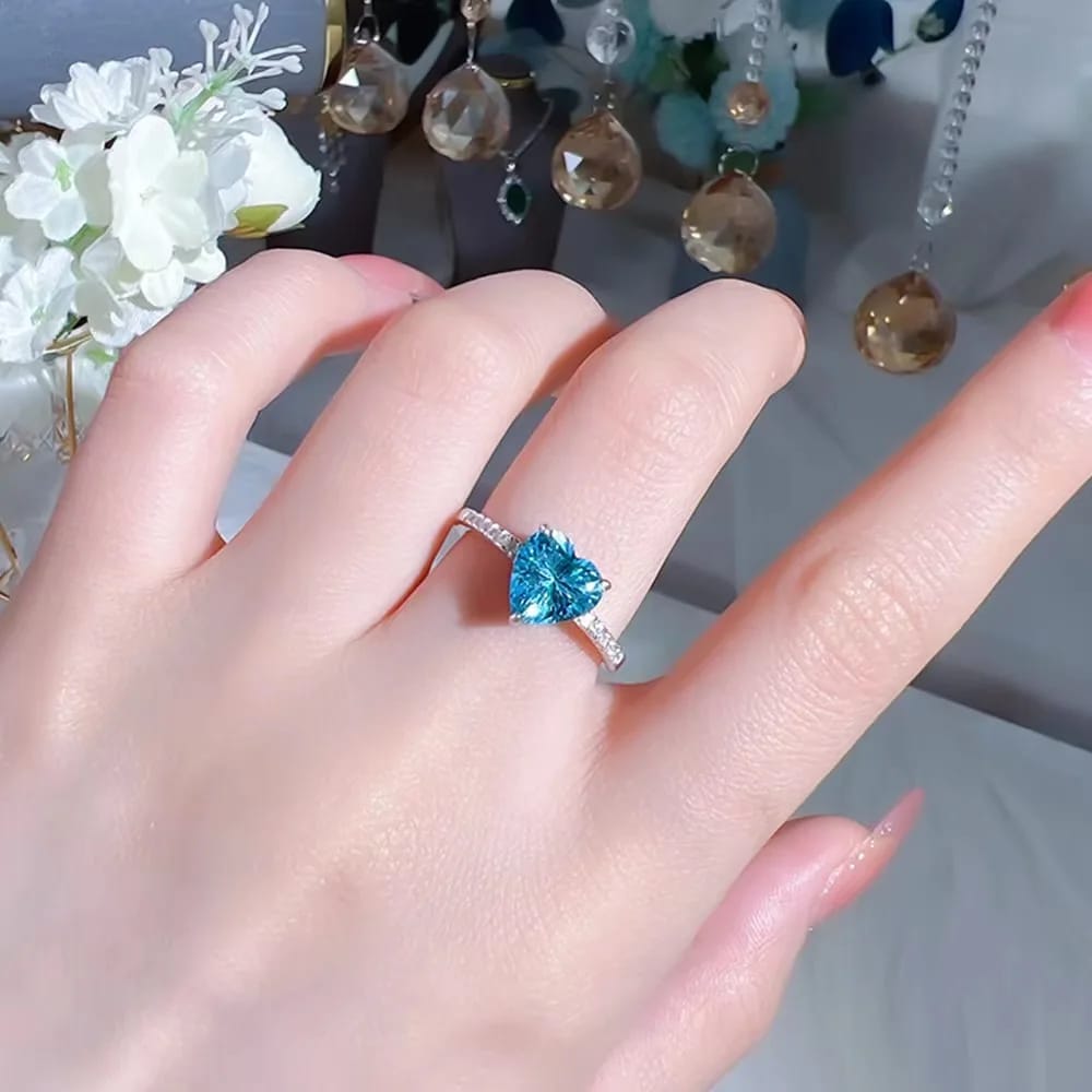 💙 Magical Heart Ring – Royal Blue + Free Home Delivery
