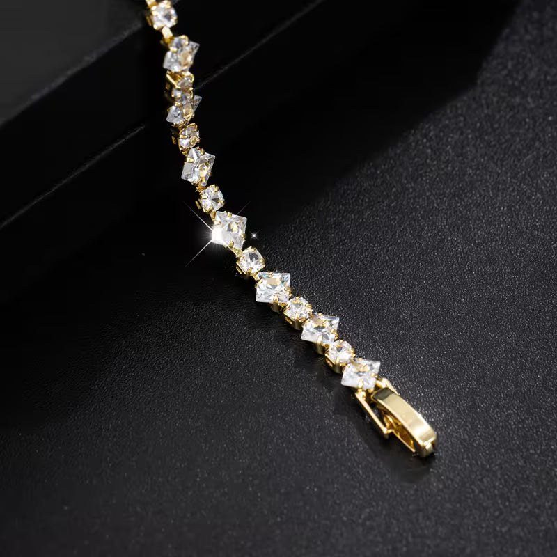 Geometric Zircon Bracelet