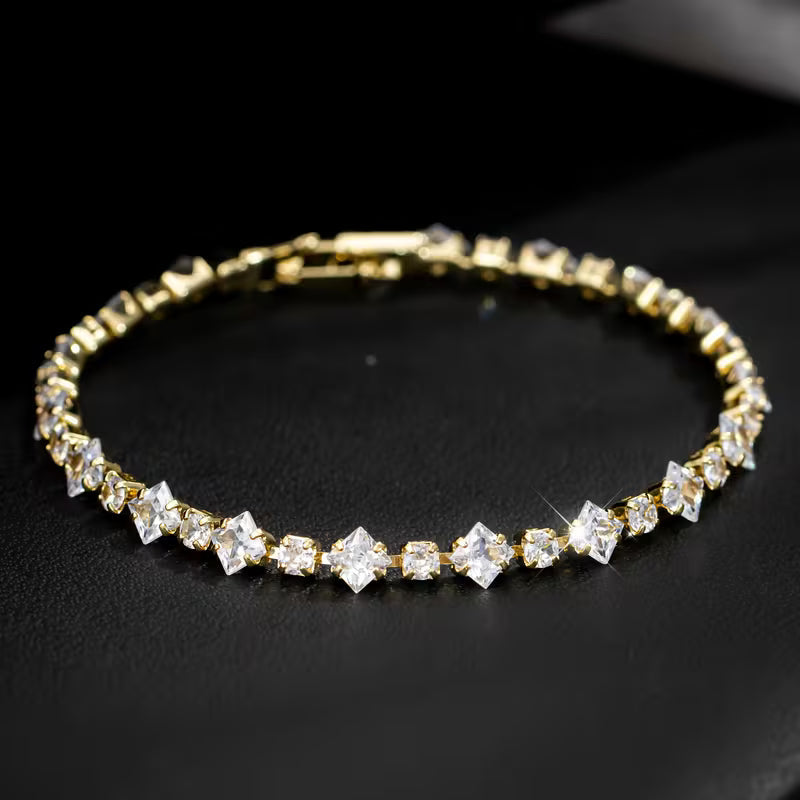 Geometric Zircon Bracelet