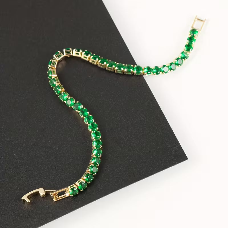 Luxury Gold Finish Zircon Bracelet for Women