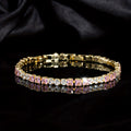 Elegant White & Pink Irregular Bracelet