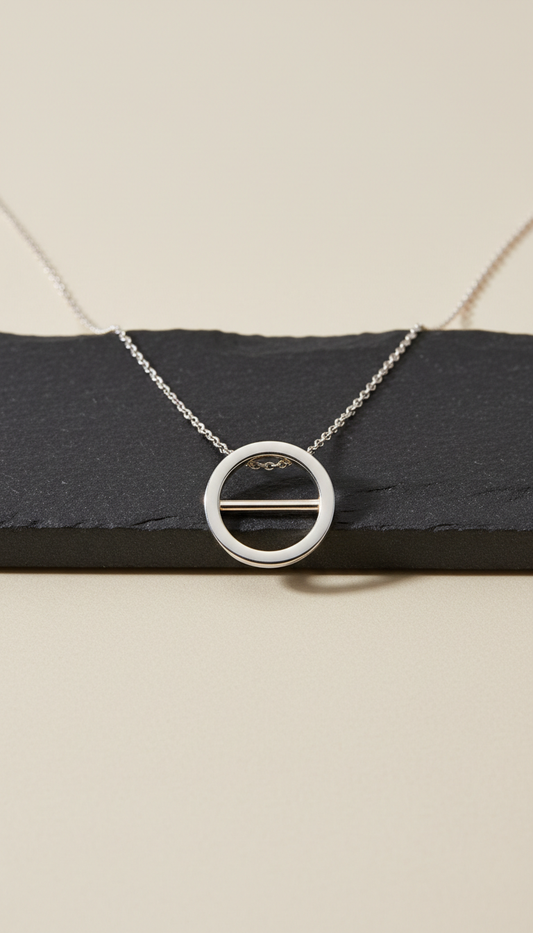 Minimalist Sterling Silver Pendant Necklace