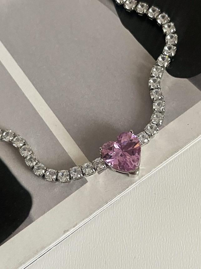 Elegant Heart Zircon Bracelet for Women