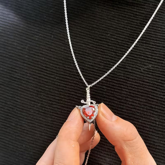 Arrow Heart Couple Necklace Set | Matching Love Pendant for Couples