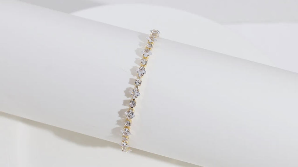 Geometric Zircon Bracelet