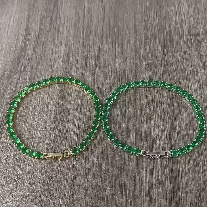 Luxury Gold Finish Zircon Bracelet for Women
